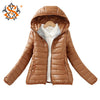 Solid Color Zipper Hooded Women Spring Jacket