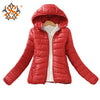 Solid Color Zipper Hooded Women Spring Jacket