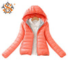 Solid Color Zipper Hooded Women Spring Jacket