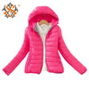 Solid Color Zipper Hooded Women Spring Jacket