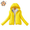 Solid Color Zipper Hooded Women Spring Jacket