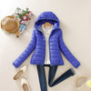 Solid Color Zipper Hooded Women Spring Jacket