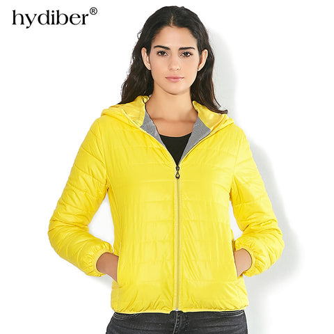 Solid Color Zipper Hooded Women Spring Jacket